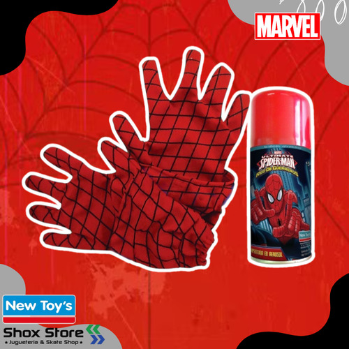 Kit Guantes Areosol Espuma Nieve Serpentina Disney Marvel