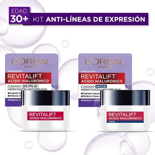 Imagen 1 de 6 de Kit Revitalift Cuidado Facial: Crema De Día + De Noche 50ml