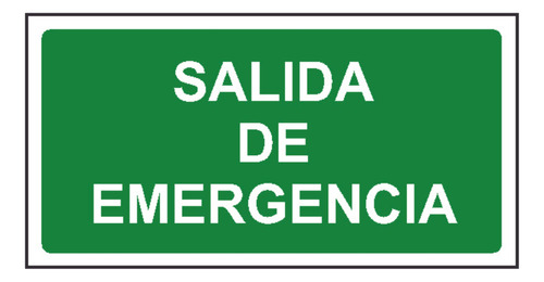 Letreros Señalizacion Proteccion 20x40cm Ruta De Evacuacion