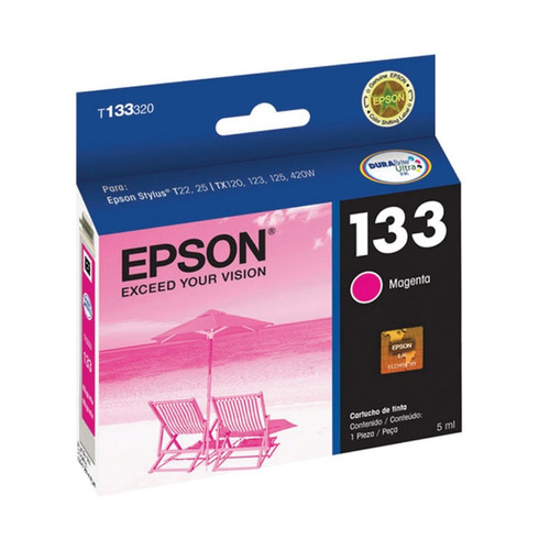 Cartucho Epson T133 Magenta - T25 Tx120 Tx315 Tx430w Tx430w