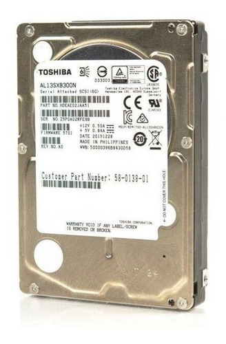 Disco Rigido Toshiba Al13sxb300n - Capacidad 300gb - Rpm 15k
