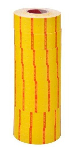 Etiquetas De Precio - Yellow With Red Clearance  Labels To F