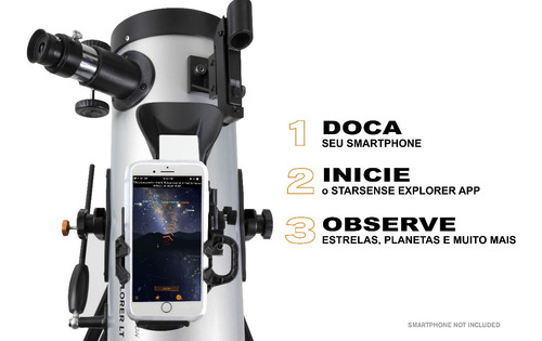 Telescópio Celestron Com Autoguide Smartphone Explorer Lt114