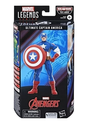 Figura Capitán América Marvel Legends Series Baf Puff Adder