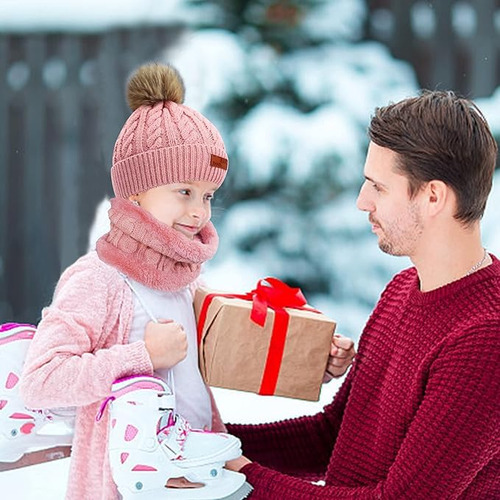 Gorro Invierno Para Niños,conjunto Bufanda Y Gorro Guantes