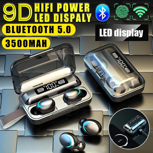 Auriculares Bluetooth F9-5 Plus Tws Tactil 5hs D Musica Gtia