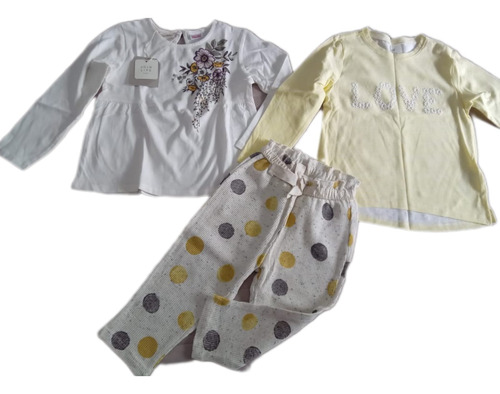 Lote Ropa Bebé 3 Prendas Nuevas Importadas T12/24 Zara /h&m Amarillo 12/24 Meses