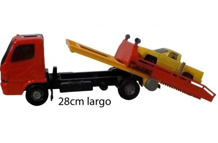 Imagen 4 de 6 de Camión Remolque Con Rampa Y Camioneta Gran Tamaño 28cm