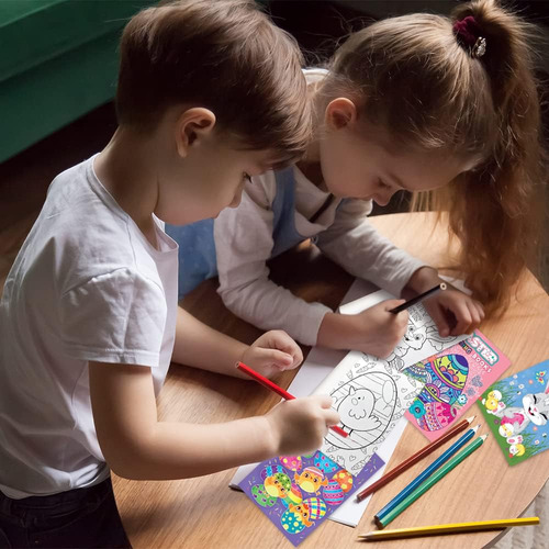 Libro De Colorear Pascua Para Niños, 5 Diseños, 13cm X 18cm
