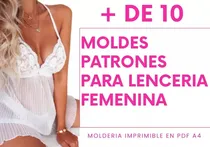 Comprar Patrones Para Coser Lenceria Femenina Pijamas Tangs,sostenes