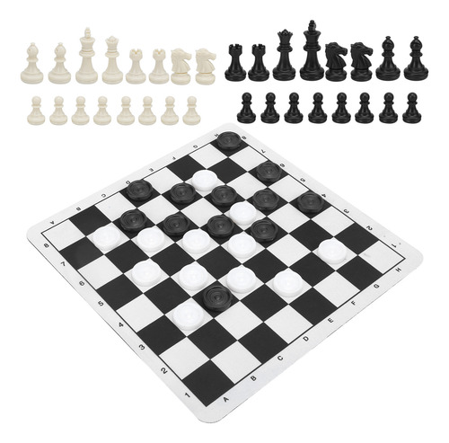 Juego De Piezas De Ajedrez De Damas De Ajedrez 2 En 1