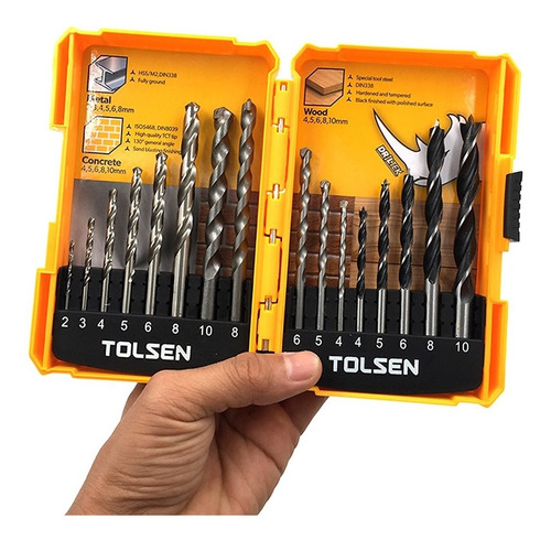 Taladro + Atornillador + Brocas + 40pcs Tolsen Calidad
