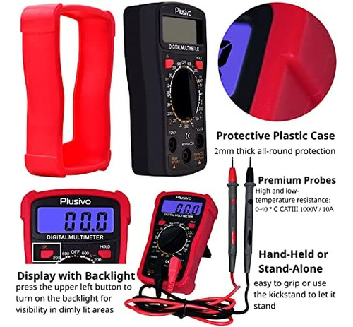 Multímetro Dc Ac Voltímetro Ohm Volt Amp Multi Tester Para V