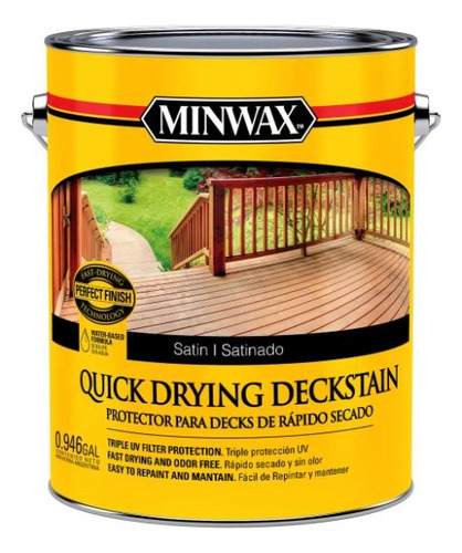 Protector De Maderas Minwax Deckstain Satinado 0.90lt (usa)