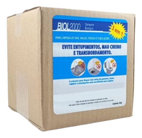 Biol 2000 450g 30 Sachês Desentope Canos Fossas E Tubulações