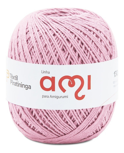 Linha Ami Para Amigurumi Têxtil Piratininga Com 250mts Cor 036- Rosa Claro