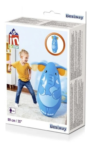 Puching Ball Animal 89cm Bestway 52152 Tentempie Inflable Ed