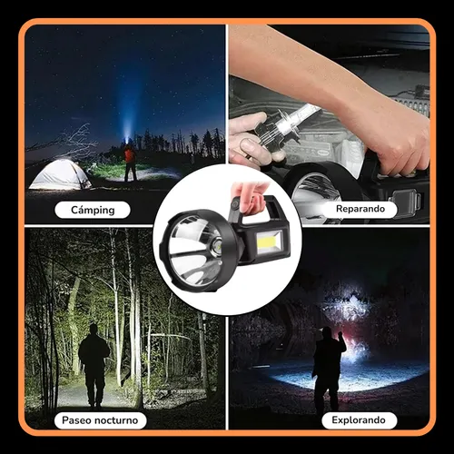 Linternas Led Recargables Potentes Usb Solar Táctica