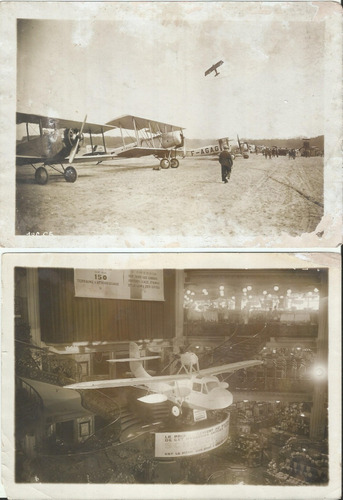 2 Fotos Originales Antiguas De Aviacion