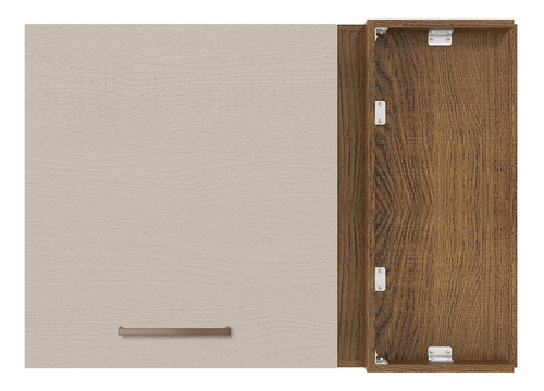 Armário Aéreo De Canto 1 Porta Rustic/crema Agata Madesa