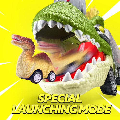Dinosaur Truck Joyin 13 En 1 Con 12 Coches Retráctiles Para