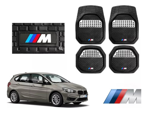 Tapetes 4pz 3d Logo M-series Bmw Serie 2 Tourer 2018 A 2021