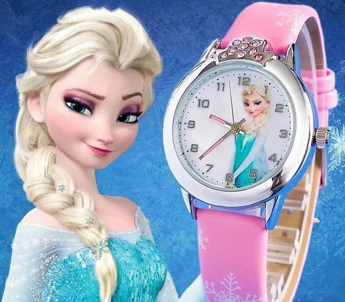 Relógio Frozen Princesa Anna E Elsa Menina Criança Barato