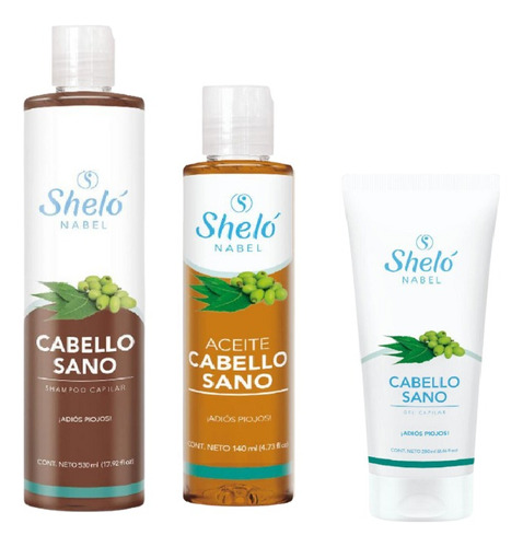 Shampoo + Aceite + Gel Cabello Sano Shelo