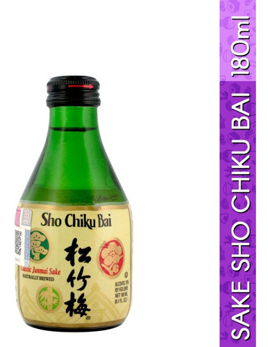 Imagen 2 de 4 de Sake Sho Chiku Bai Clásico (vino De Arroz) 180ml