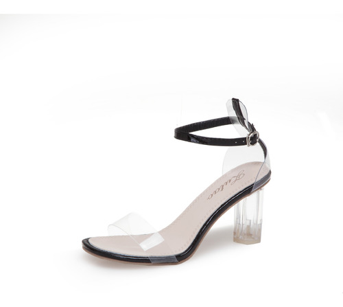 Nuevas Sandalias Transparentes Con Hebilla De Tacón Alto De