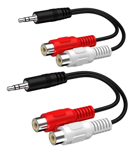 Alinna 3.5mm Macho A 2 Rca Hembra Jack Stereo Audio Y Cable