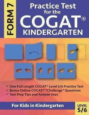 Practice Test For The Cogat Kindergarten Form 7 Level 5/6...