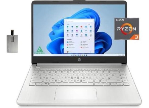 Laptop Hp 14 Fhd Ips, Procesador Amd Ryzen U, 16 Gb De Ram, 