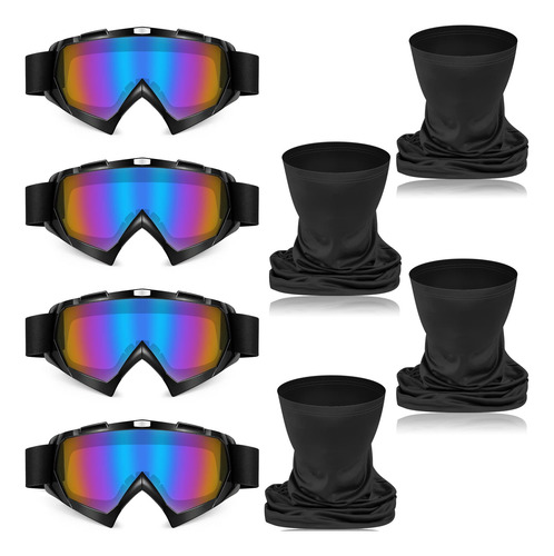 4 Gafas Uv Y Bufandas Transpirables