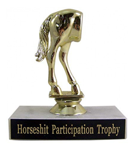 Trofeo De Participación Horseshit Horse's Rear Statue Award