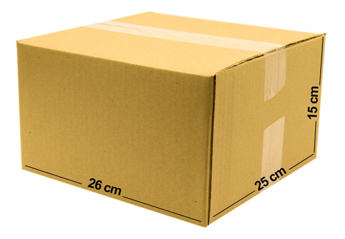 Caja Carton E-commerce 26x25x15 Cm Envios Paquete 25 Piezas