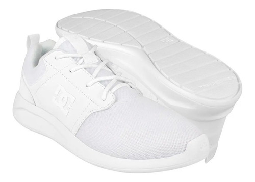 Tenis Dc Unisex Blanco Midway Sn Mx Casuales Adjs700059wsm