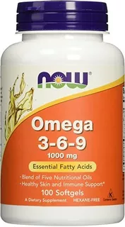 Now Foods Omega 36-9 1000 Mg, 100 Softcaps Sabor Sin Sabor
