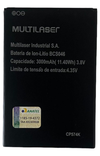 Ba-ter-ia Bcs046 Multilaser Ms55m P9047 Ja