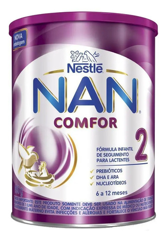 Nestlé Nan Comfort 2 Fórmula infantil em pó en lata de 1 de 800g 6 a 12 meses