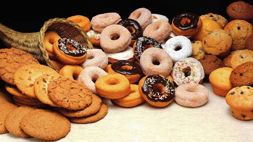 Adesivo Parede Decorativo Rosquinhas Broas Donuts Bolo