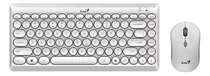 Comprar Combo Genius Teclado Y Mouse Q8000 Inalámbrico Tkl Mouse Blanco Teclado Blanco