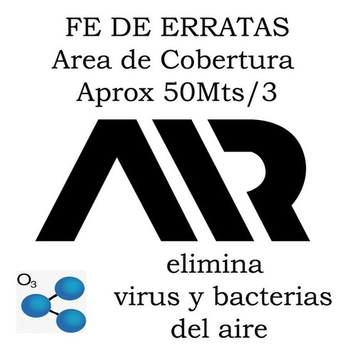 Imagen 2 de 8 de Purificador Ozonizador De Aire Desinfecta 100 Elimina Olores