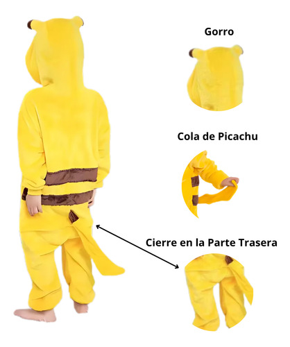 Pijama Mameluco Pikachu Dubujo Fiesta Cosplay Disfraz Unisex