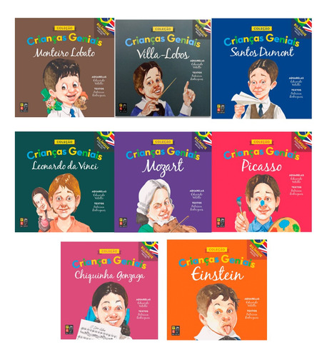 Coleção 8 Vol Crianças Geniais Editora Pé Da Letra, De Patricia Rodrigues. Editorial Kit De Livros, Capa Mole, Edição 20170101 00:00:00 Em