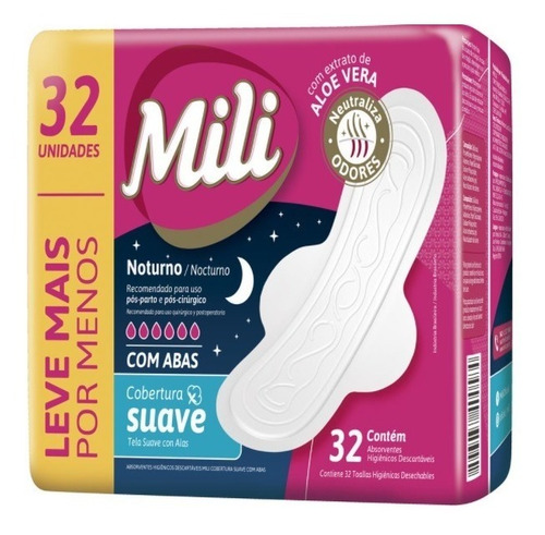32 Absorventes Noturno Grandes Fluxos O Melhor Mili Top