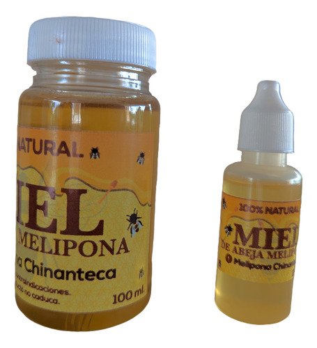Miel De Abeja Melipona 20 Ml 100 Ml