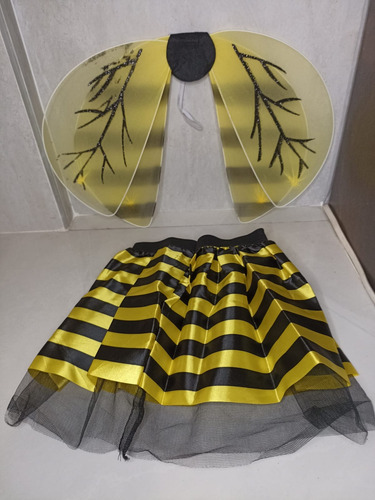 Disfraz Abejita Abeja Alas Falda Tutu Infantil 3-5 Niña