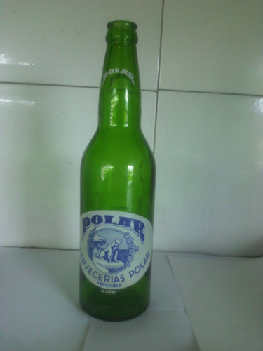 Botella Verde De Polar Antigua La Famosa Media Jarra