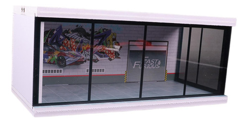 Vitrina De Estacionamiento A Escala 1:64, Pared De Graffiti